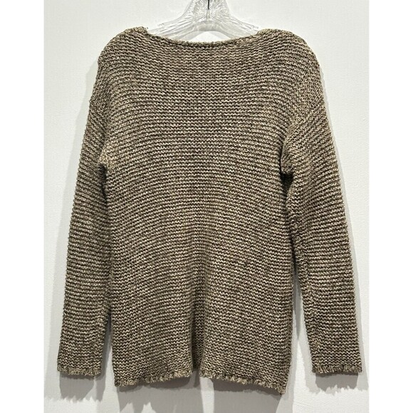 J. Jill Pure Jill Oversized Waffle Knit Drop Shoulder High/Low Sweater, XS - Picture 6 of 9